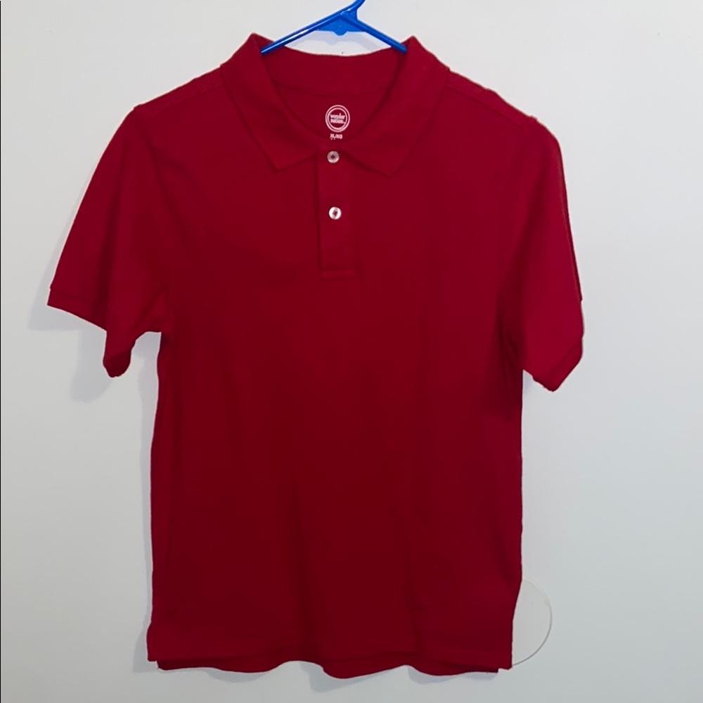 Wonder Nation Red Polo Shirt with Short Sleeves